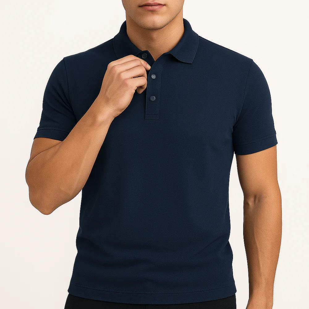 Scolora | Slim Fit Lapel Polo Shirt