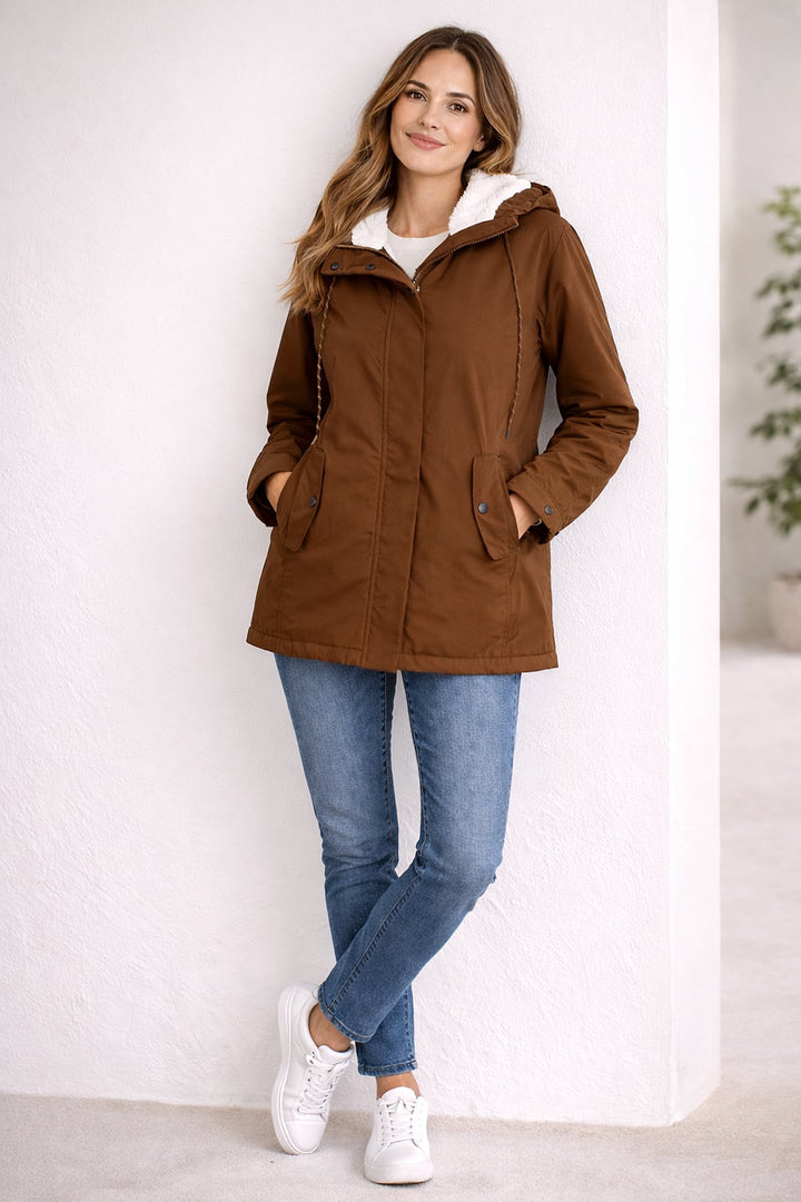 Beatrice Warm Long Hooded Puffer Winter Jacket 4