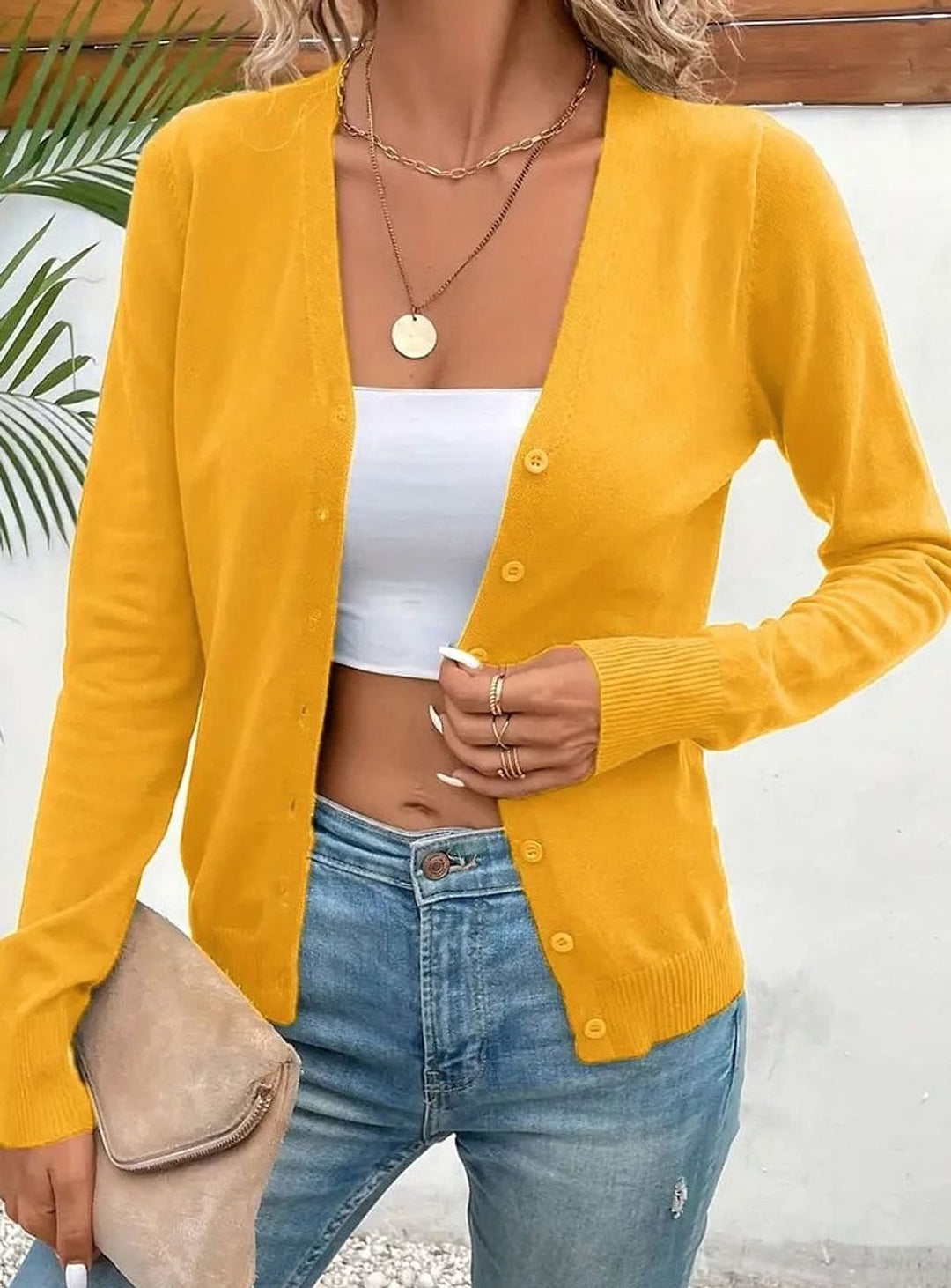 Clara Classic V Neck Button Cardigan 13