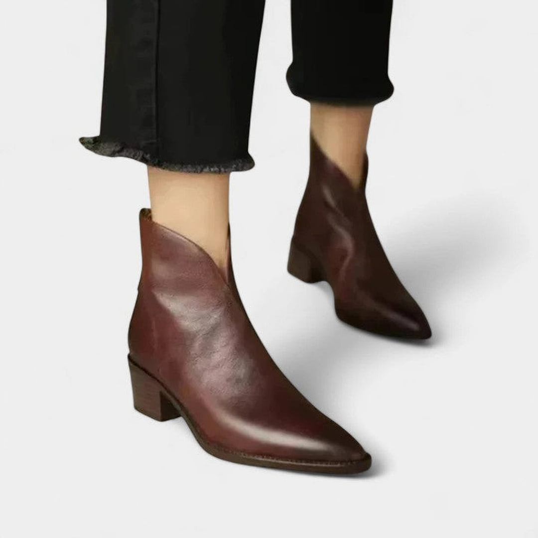 Elin Classic Pointed Toe Ankle Boots 12