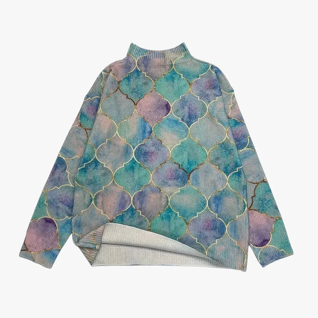 Eloise Elegant Oversized Mock Neck Knit Jumper 2