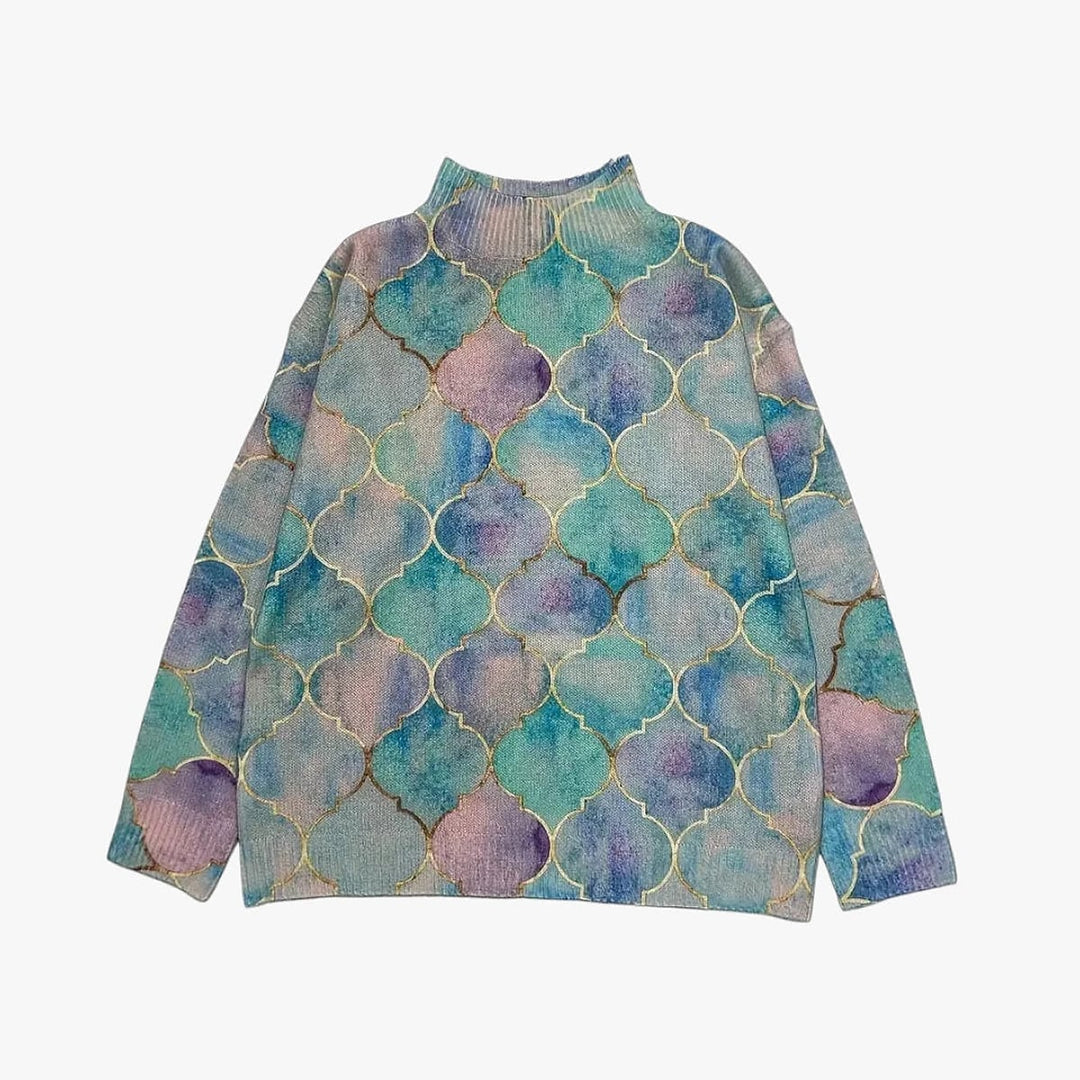 Eloise Elegant Oversized Mock Neck Knit Jumper 4