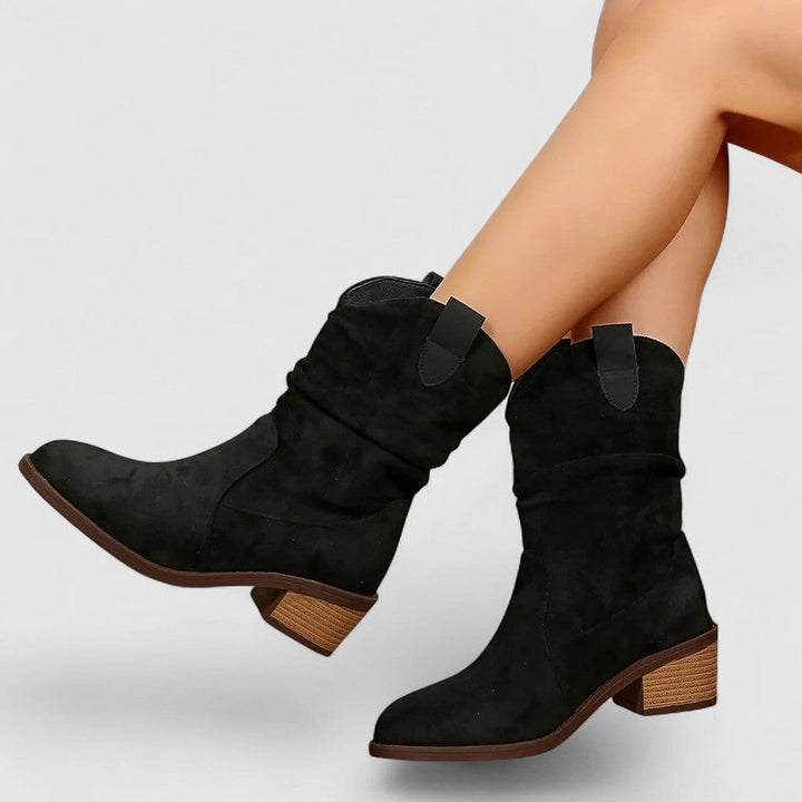 Poppy Effortless Faux Suede Slouch Boots 8