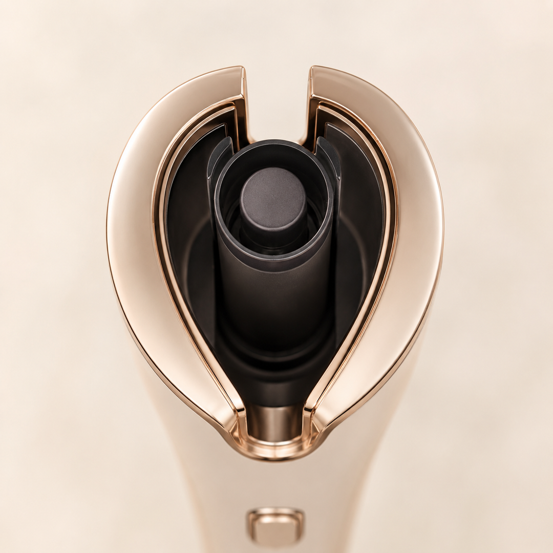 Scolora Coil curling chamber with rotating barrel from above