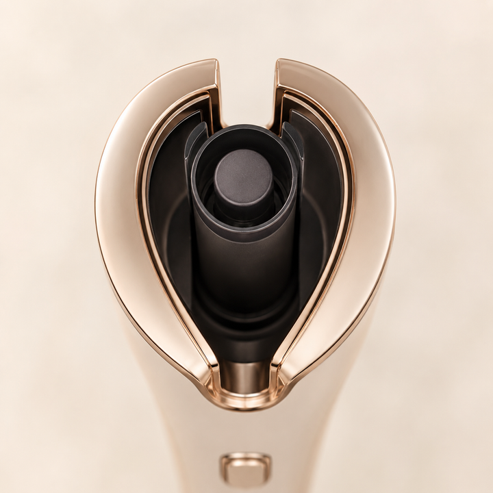 Scolora Coil curling chamber with rotating barrel from above