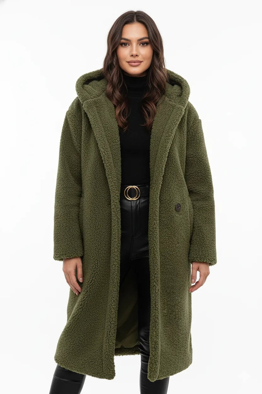 Veronique Elegant Oversized Teddy Fleece Coat 2