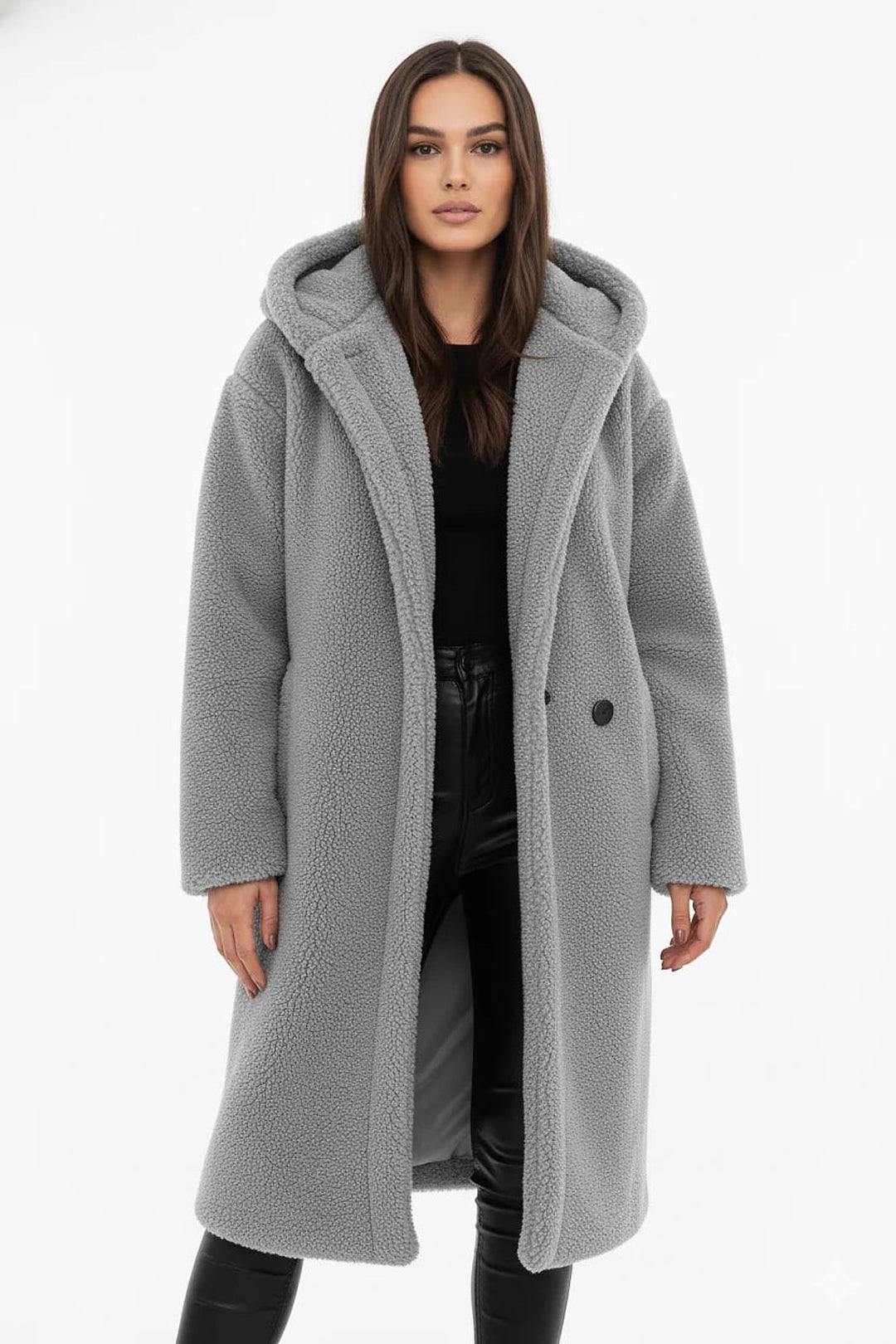 Veronique Elegant Oversized Teddy Fleece Coat 8