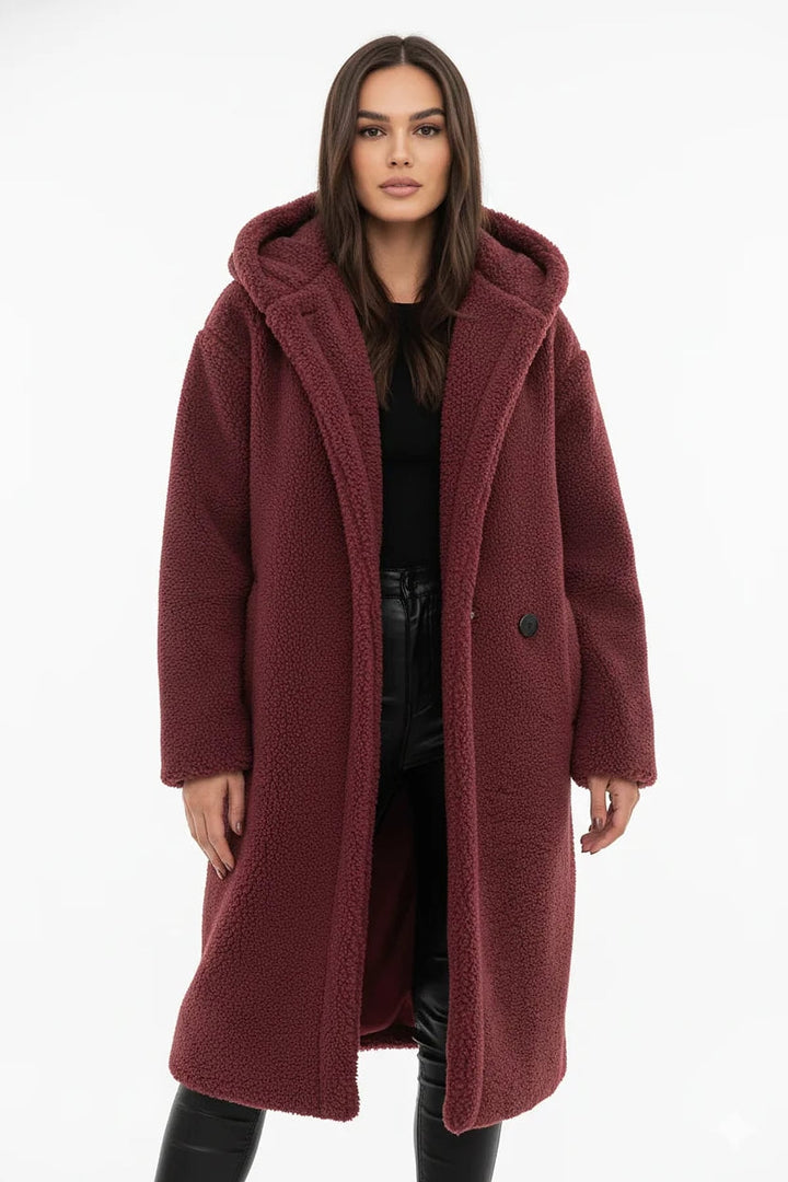 Veronique Elegant Oversized Teddy Fleece Coat 9