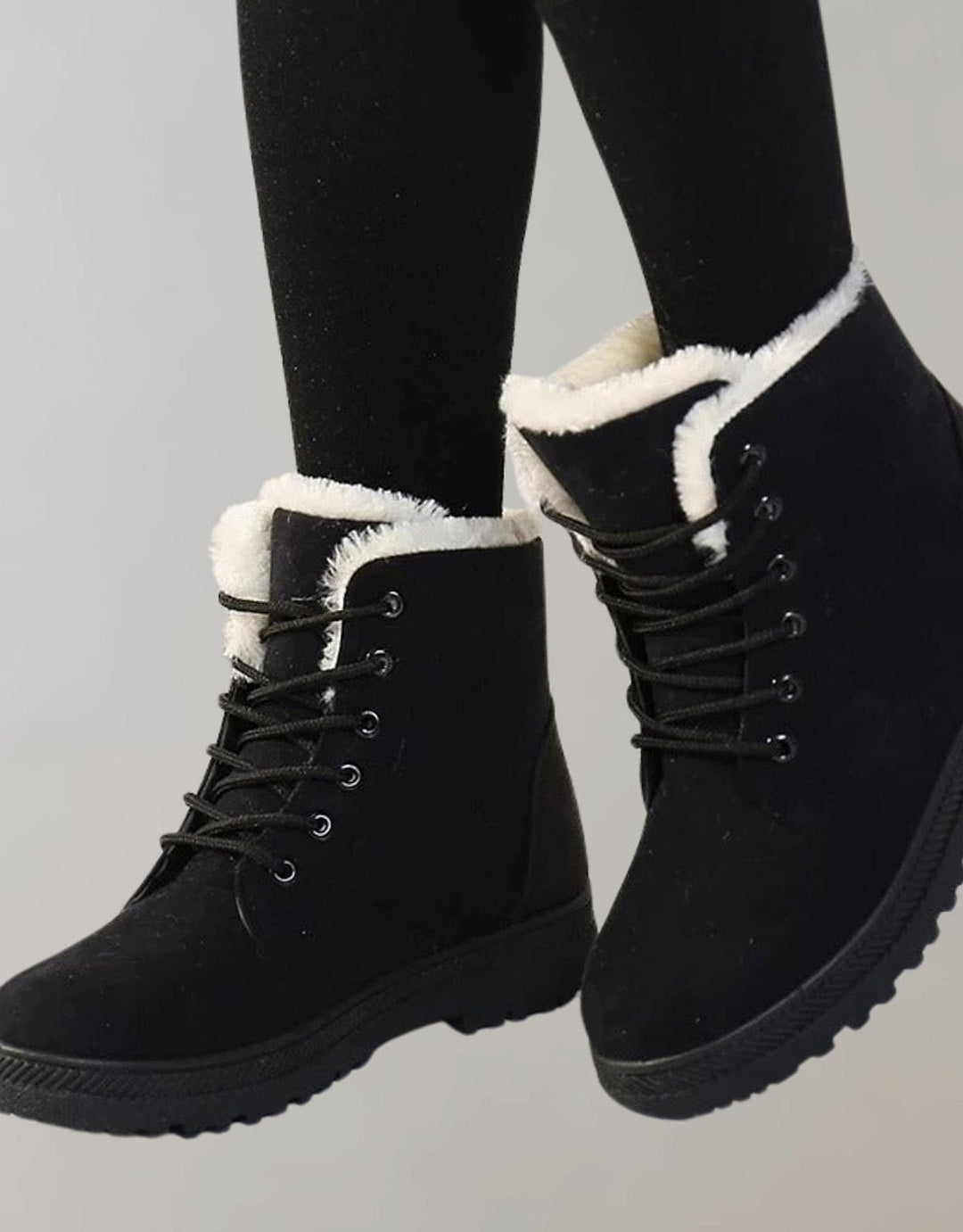 Zora Warm Lace Up Faux Suede Ankle Boots 2