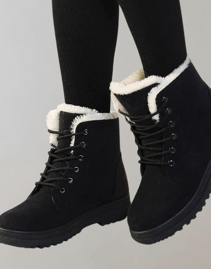 Zora Warm Lace Up Faux Suede Ankle Boots 2