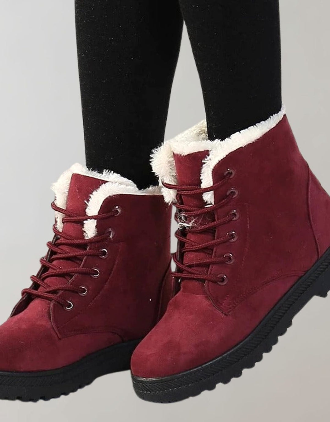 Zora Warm Lace Up Faux Suede Ankle Boots 3