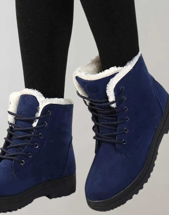 Zora Warm Lace Up Faux Suede Ankle Boots 5